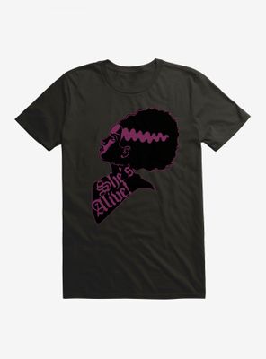 Universal Monsters Bride Of Frankenstein She's Alive! Side Profile T-Shirt