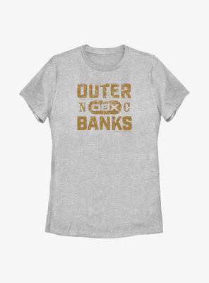 Outer Banks Distressed Type Womens T-Shirt