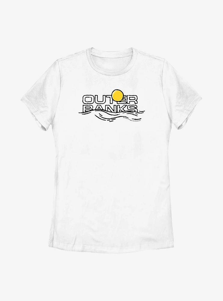 Outer Banks Title on Horizon Womens T-Shirt