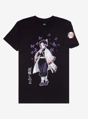 Demon Slayer: Kimetsu no Yaiba Shinobu Kocho Butterfly Character Portrait T-Shirt