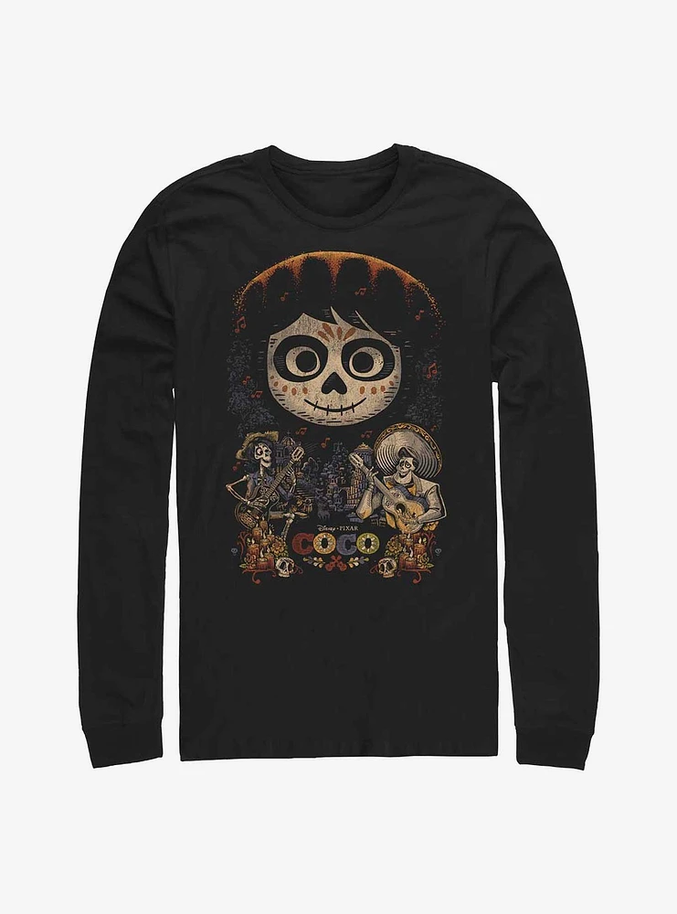 Disney Pixar Coco Poster Long-Sleeve T-Shirt