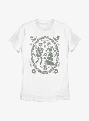 Disney Pixar Coco Paper Art Oval Womens T-Shirt