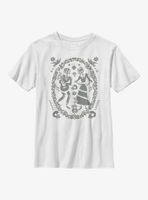 Disney Pixar Coco Paper Art Oval Youth T-Shirt