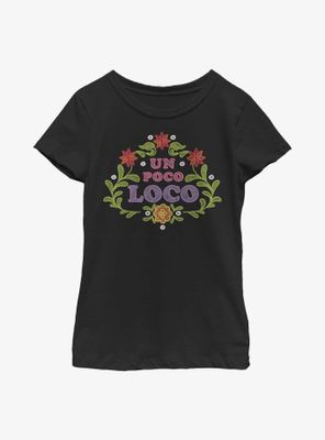 Disney Pixar Coco Un Poco Loco Floral Emb Youth Girls T-Shirt