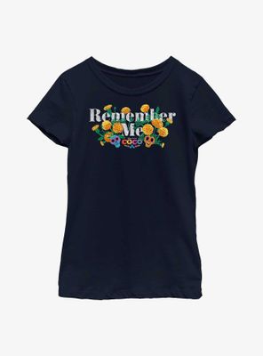 Disney Pixar Coco Remember Marigolds Youth Girls T-Shirt