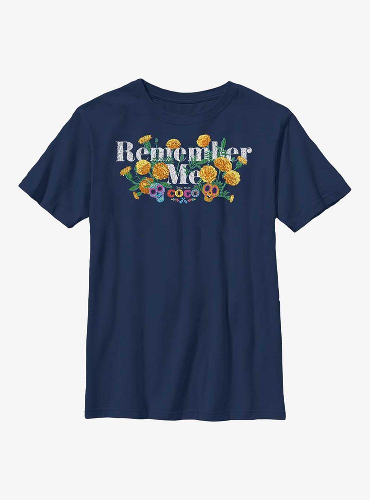 Disney Pixar Coco Remember Marigolds Youth T-Shirt