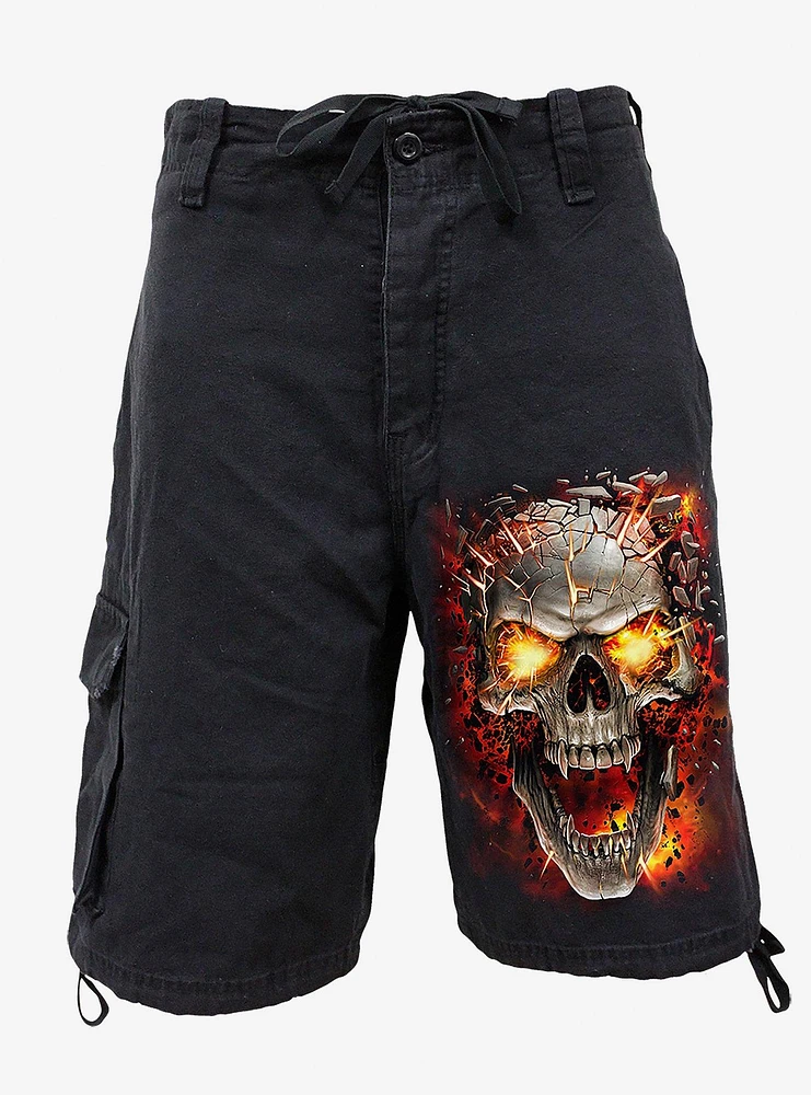 Skull Blast Vintage Cargo Shorts