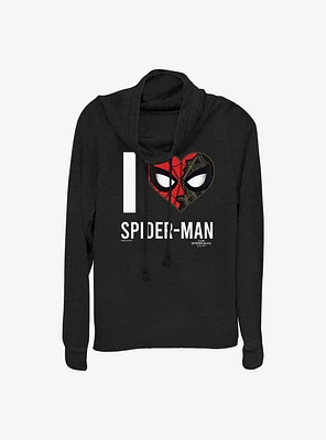 Marvel Spider-Man I Heart Cowlneck Long-Sleeve Girls Top