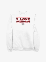 Marvel Spider-Man I Love Crew Sweatshirt