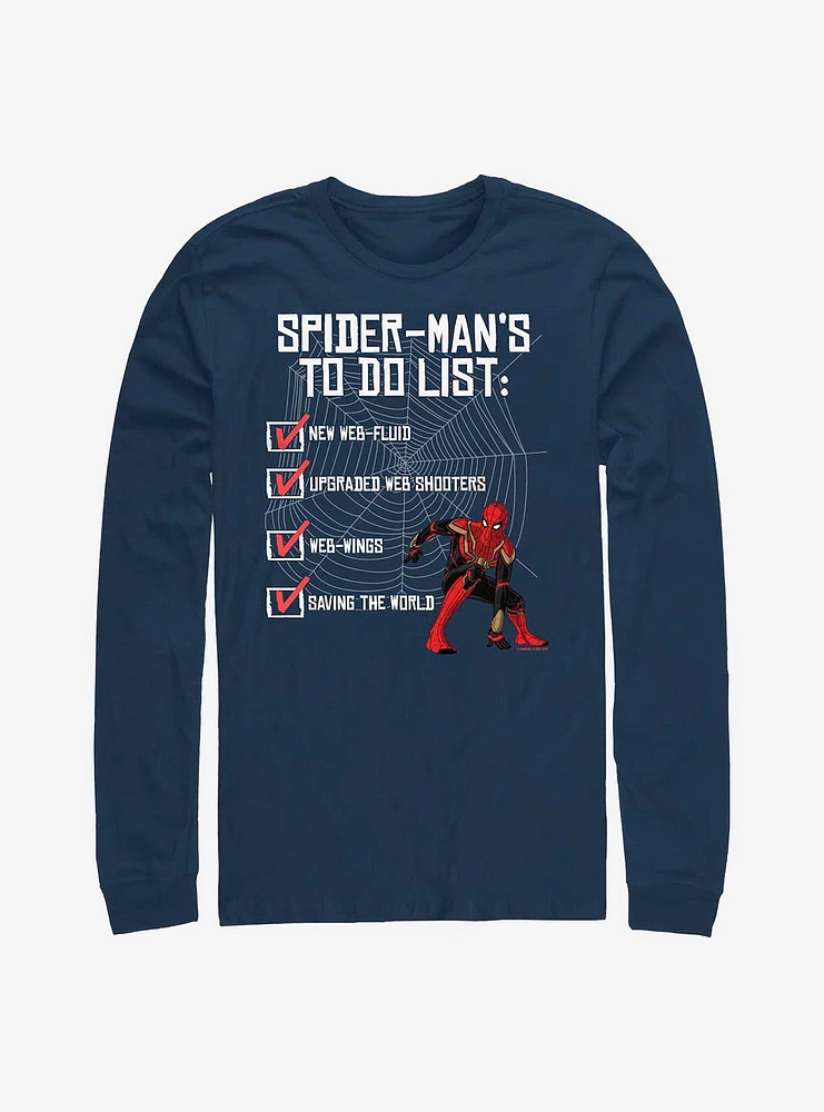 Marvel Spider-Man To Do ListLong-Sleeve T-Shirt