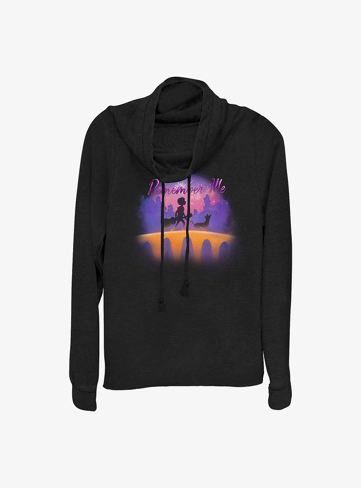 Disney Pixar Coco Bridge Air Brush Cowlneck Long-Sleeve Girls Top