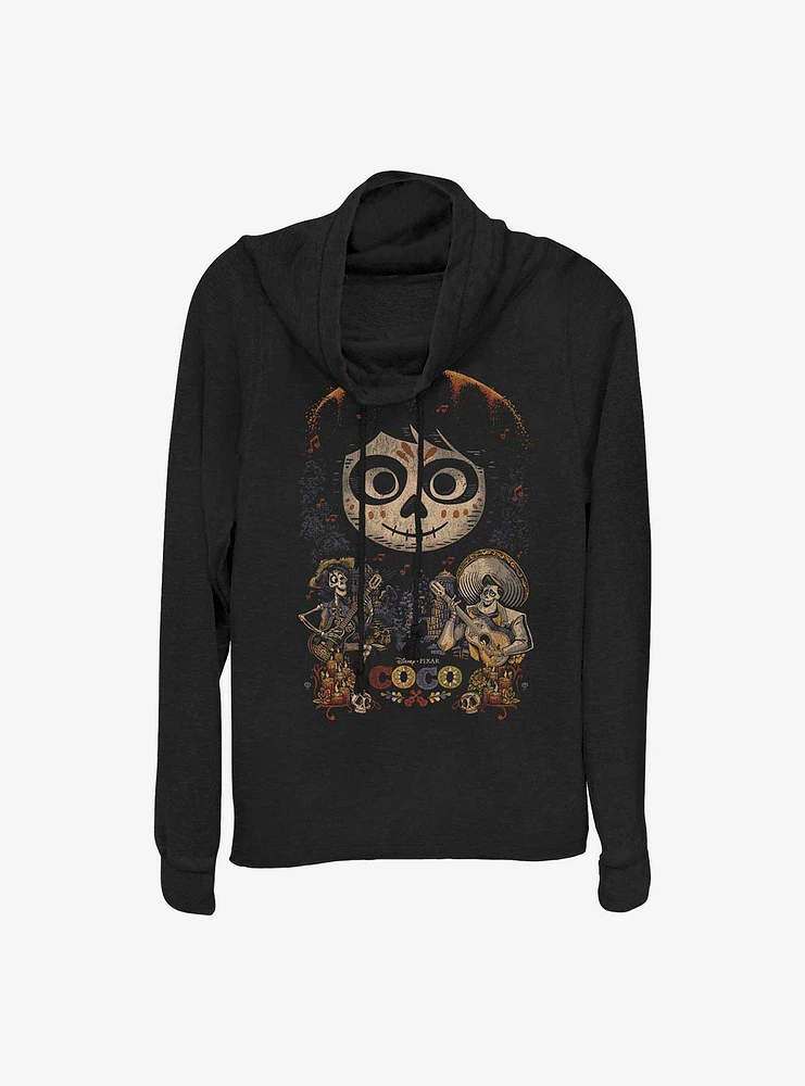 Disney Pixar Coco Poster Cowlneck Long-Sleeve Girls Top