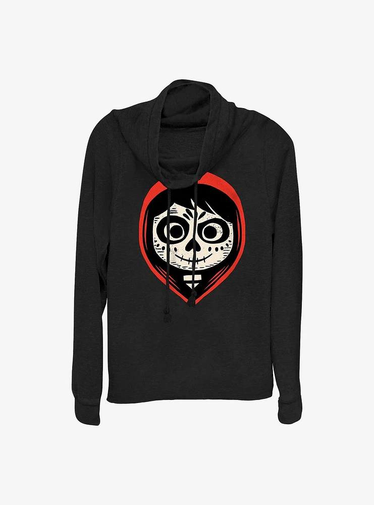 Disney Pixar Coco Dia De Los Muertos Cowlneck Long-Sleeve Girls Top