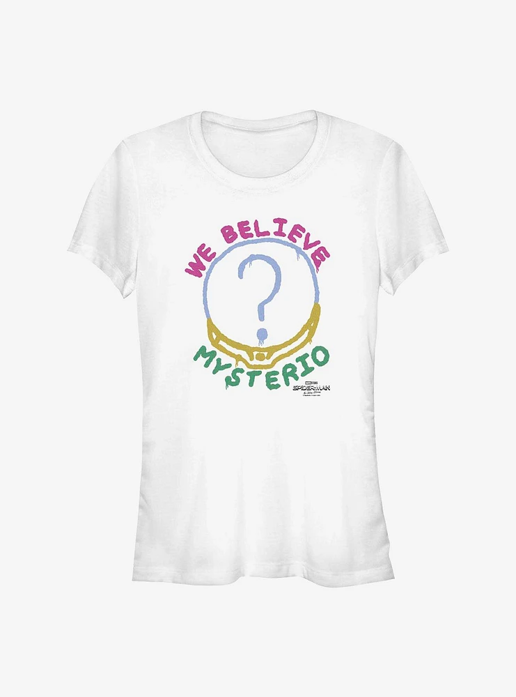 Marvel Spider-Man Believe Mysterio Font Girls T-Shirt