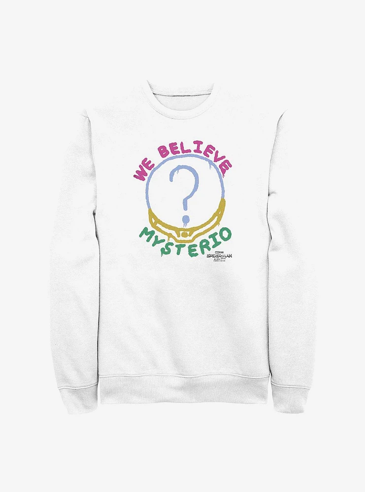 Marvel Spider-Man Believe Mysterio Font Crew Sweatshirt