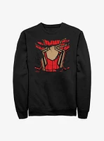 Marvel Spider-Man Ripped Spidey Suit Crew Sweatshirt