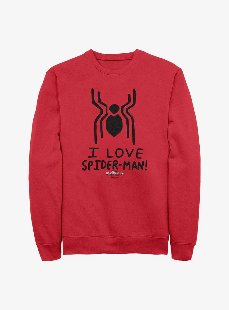 Marvel Spider-Man Spider Love Crew Sweatshirt