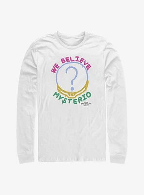 Marvel Spider-Man Believe Mysterio Font Long-Sleeve T-Shirt