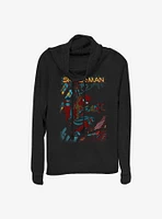 Marvel Spider-Man Slinging Cover Cowlneck Long-Sleeve Girls Top