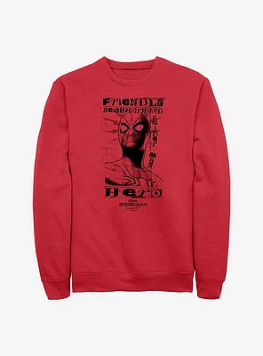 Marvel Spider-Man Friendly Neighborhood Hero Crew Sweatshirt