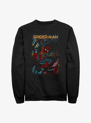 Marvel Spider-Man Slinging Cover Crew Sweatshirt