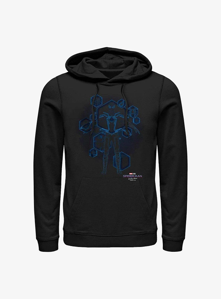 Marvel Spider-Man Blue Print Ready Hoodie