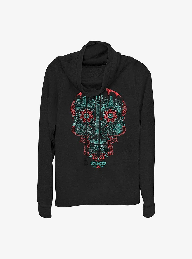 Disney Pixar Coco Craneo Muerto Cowlneck Long-Sleeve Girls Top