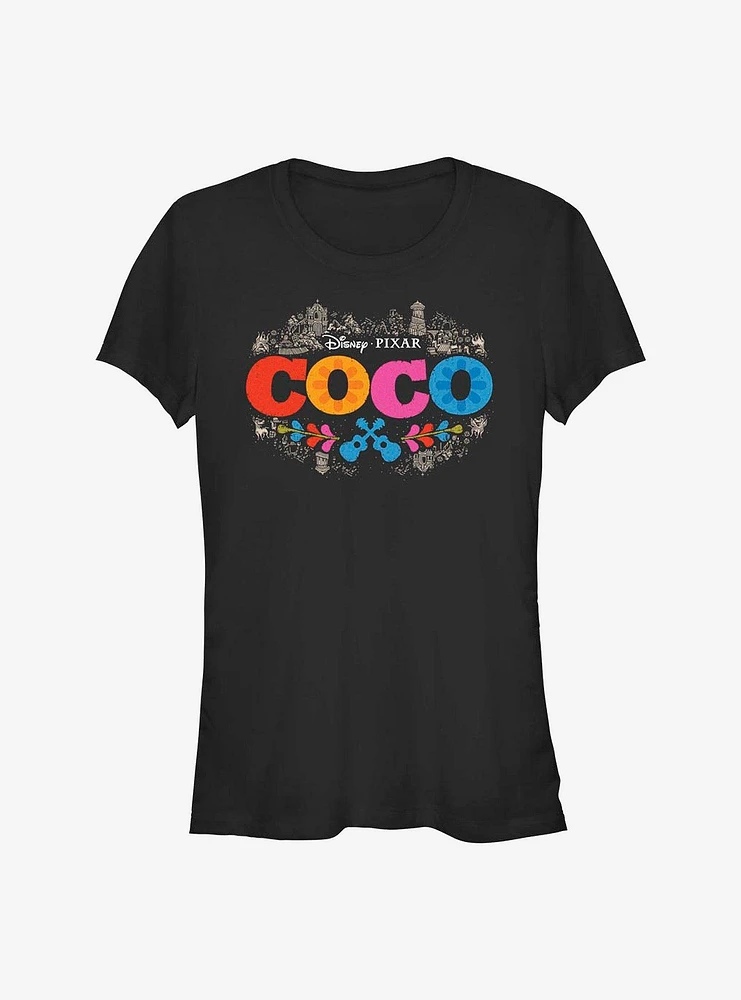Disney Pixar Coco Artistic Logo Girls T-Shirt
