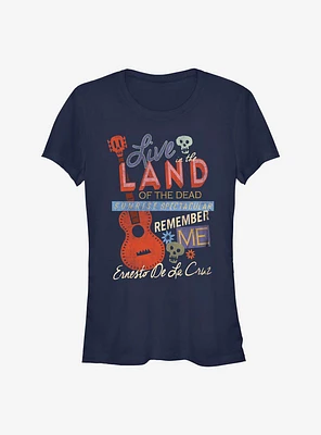 Disney Pixar Coco Live The Land Of Dead Girls T-Shirt