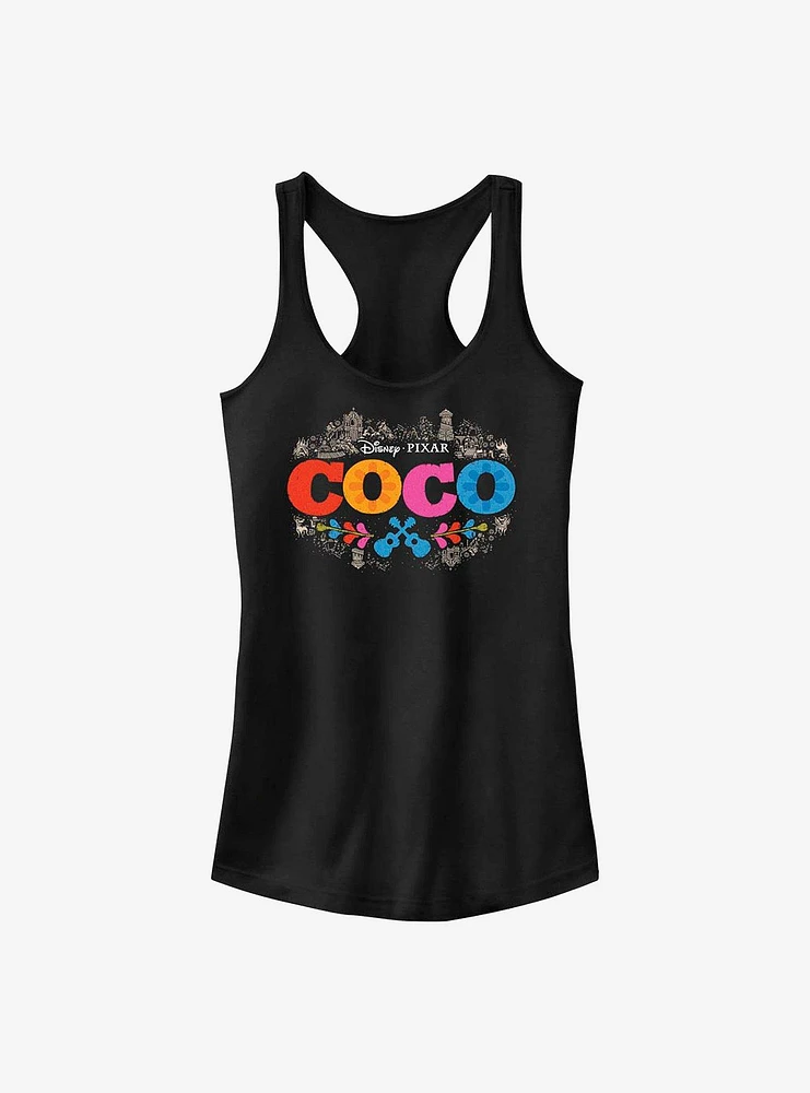 Disney Pixar Coco Artistic Logo Girls Tank