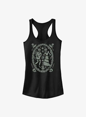 Disney Pixar Coco Paper Art Oval Girls Tank