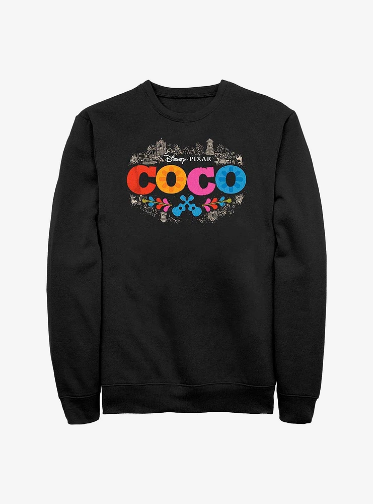 Disney Pixar Coco Artistic Logo Crew Sweatshirt