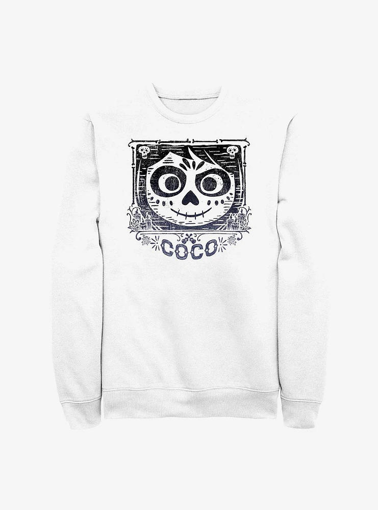 Disney Pixar Coco Face Frame Crew Sweatshirt