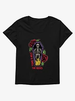 Halloween Smell The Roses Skeleton Plus T-Shirt