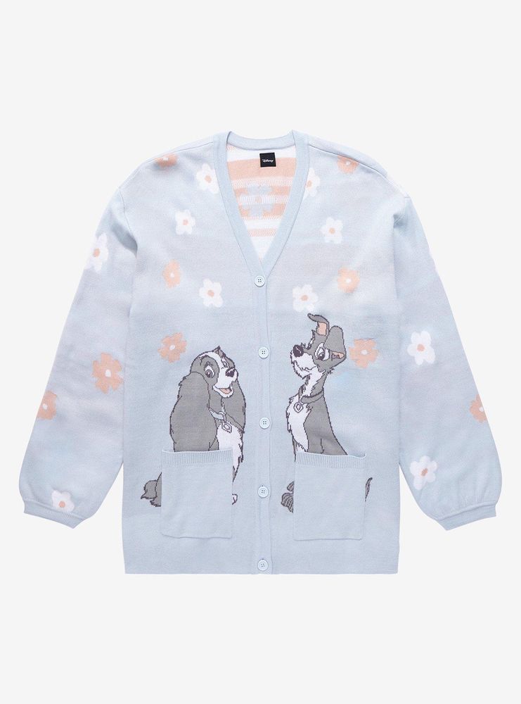 Disney Lady and the Tramp Tonal Portrait Women’s Cardigan - BoxLunch Exclusive