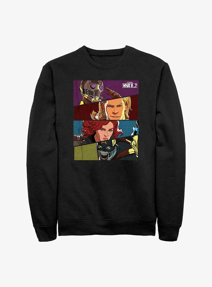 Marvel What If...? Hero Boxes Crew Sweatshirt