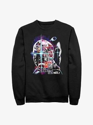 Marvel What If...? The Watcher Face Fill Crew Sweatshirt