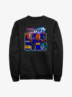 Marvel What If...? The Watcher TIme Space Reality Crew Sweatshirt