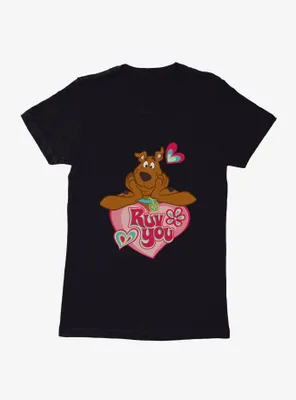 Scooby-Doo Valentines Ruv You Heart Womens T-Shirt