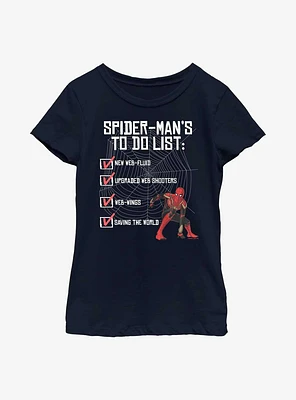 Marvel Spider-Man: No Way Home Spider-Man To Do Youth Girls T-Shirt