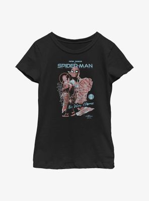 Marvel Spider-Man: No Way Home Mask Cover Youth Girls T-Shirt