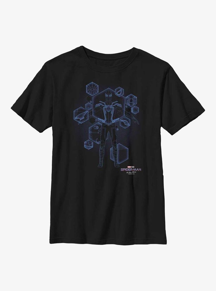 Marvel Spider-Man: No Way Home Blue Print Ready Youth T-Shirt