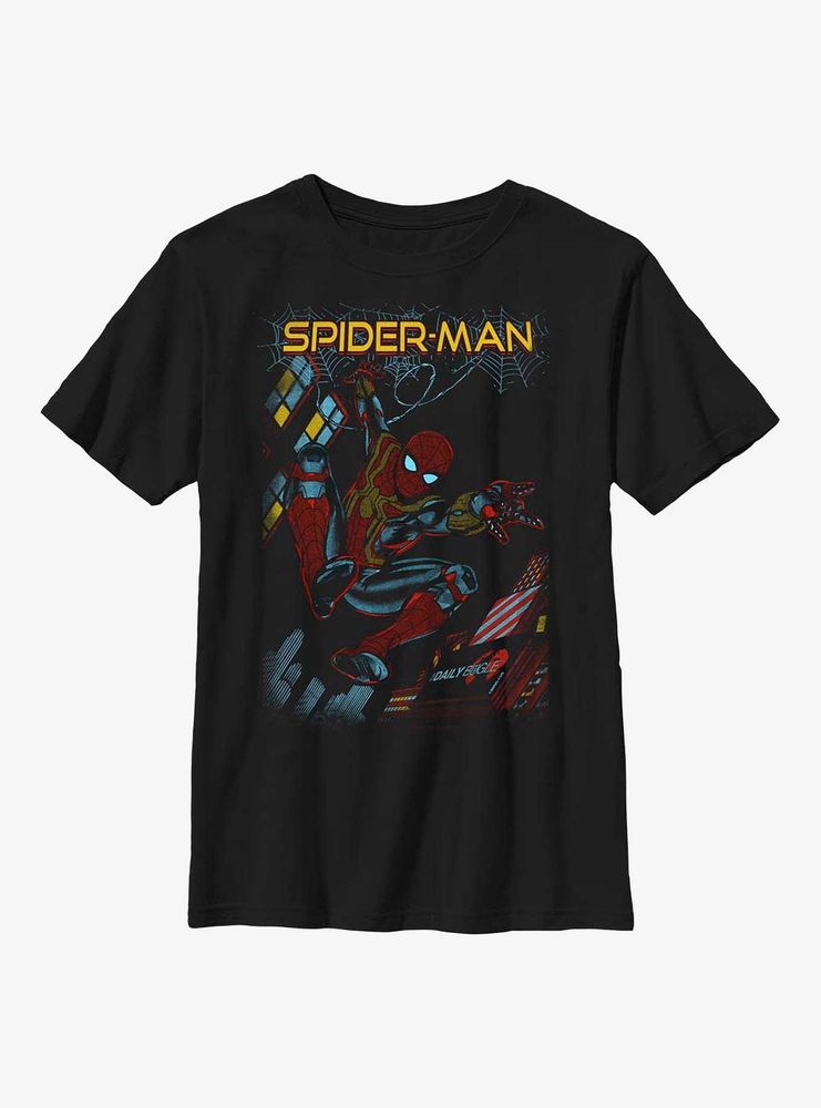 Marvel Spider-Man: No Way Home Slinging Cover Youth T-Shirt