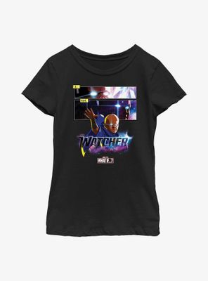 Marvel What If...? I Am The Watcher Panels Youth Girls T-Shirt