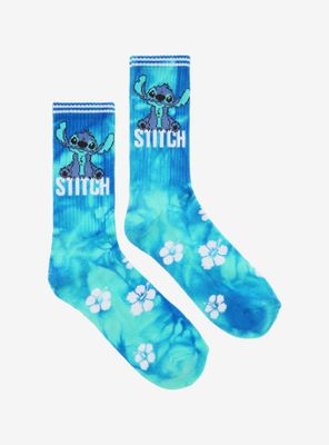 Disney Lilo & Stitch Hibiscus Tie-Dye Crew Socks