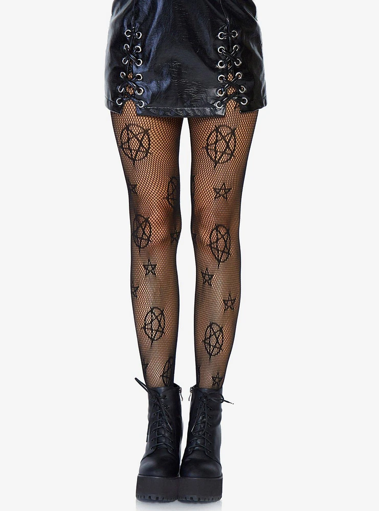 Occult Symbol Net Tights