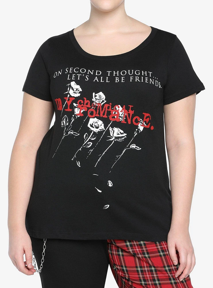 My Chemical Romance Be Friends Roses Girls T-Shirt Plus Size