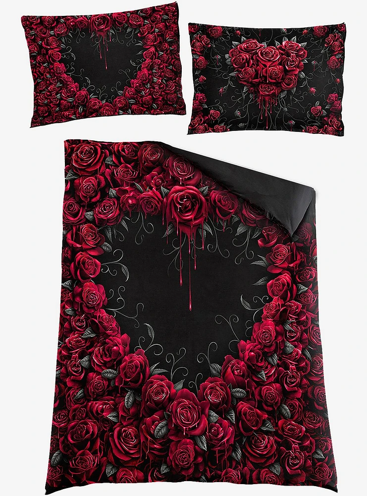 Bleeding Heart Single Duvet Bedding Set