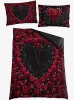 Bleeding Heart Single Duvet Bedding Set