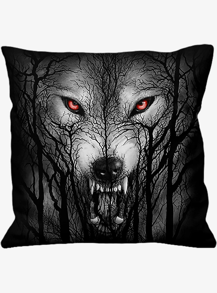 Forest Wolf Square Cushion